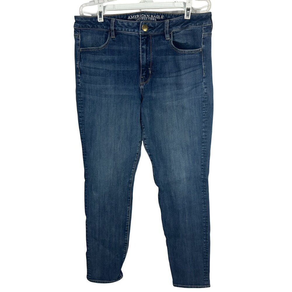 American Eagle Outfitters Womens Hi Rise Jegging Size 14 Denim Super Stretch